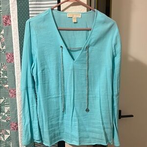 Aqua Blue Michael Kors Women's Top
